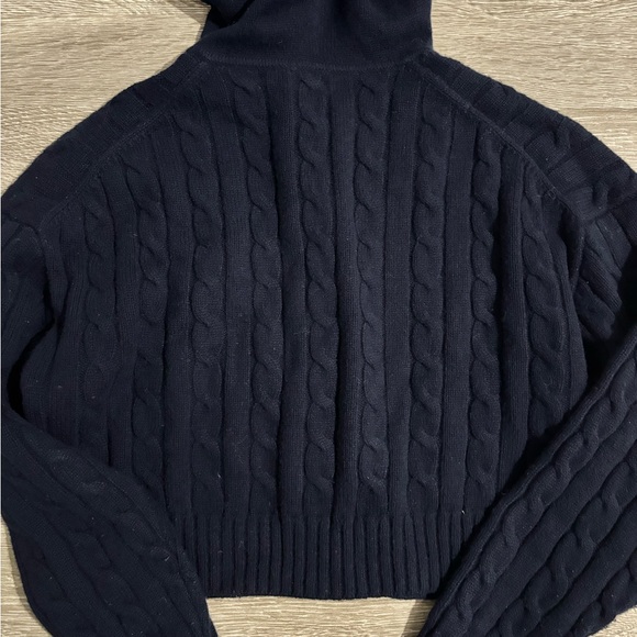 Aritzia Sunday Best Octavia Navy Blue Zip Hoodie, Size: XS - Picture 4 of 6